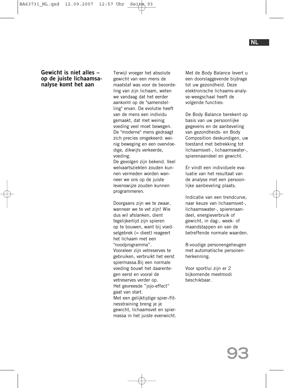 SOEHNLE Body Balance Slim Design FT 5 User Manual | Page 93 / 400