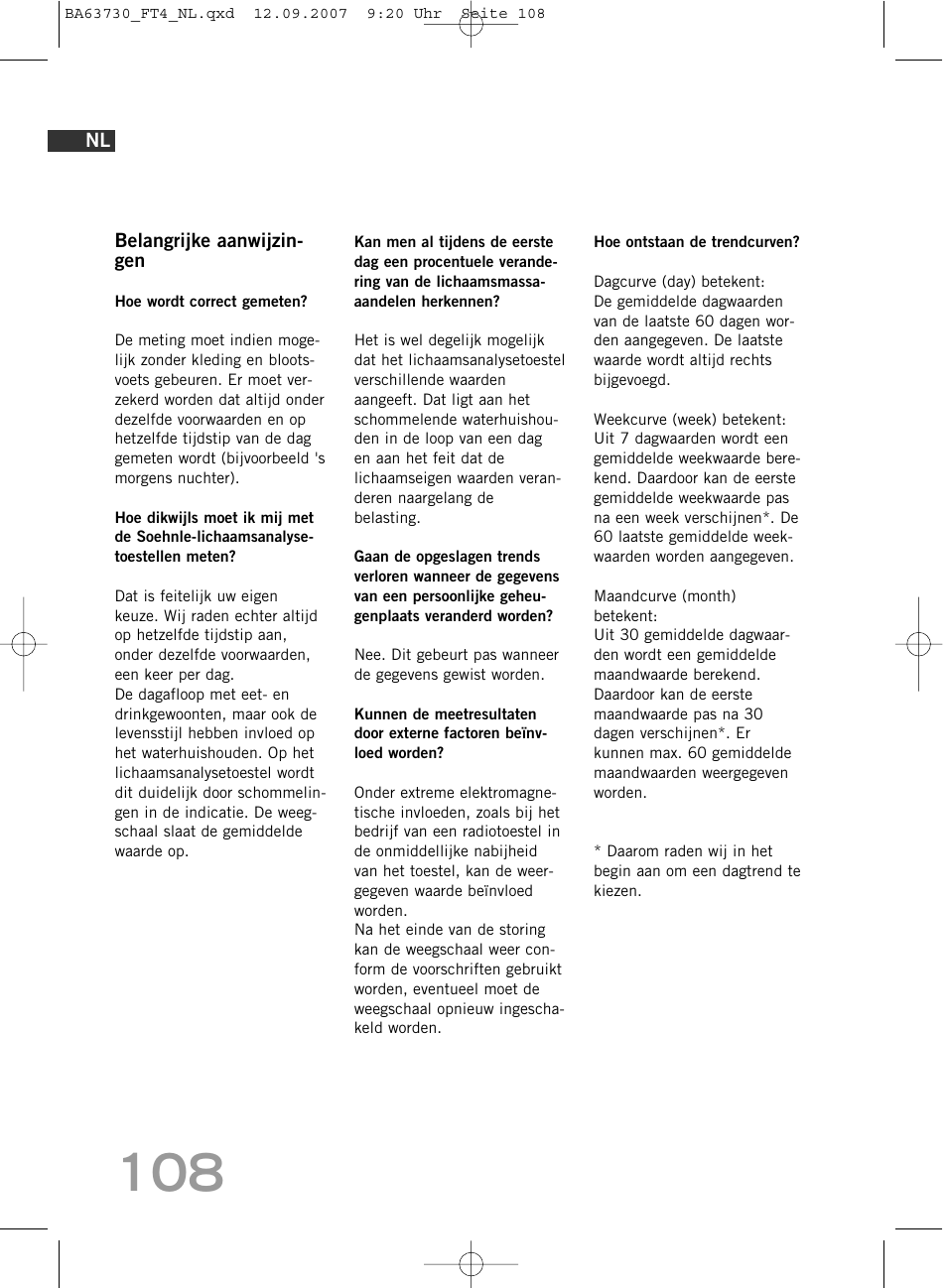 SOEHNLE Body Balance Slim Design FT4 User Manual | Page 108 / 400