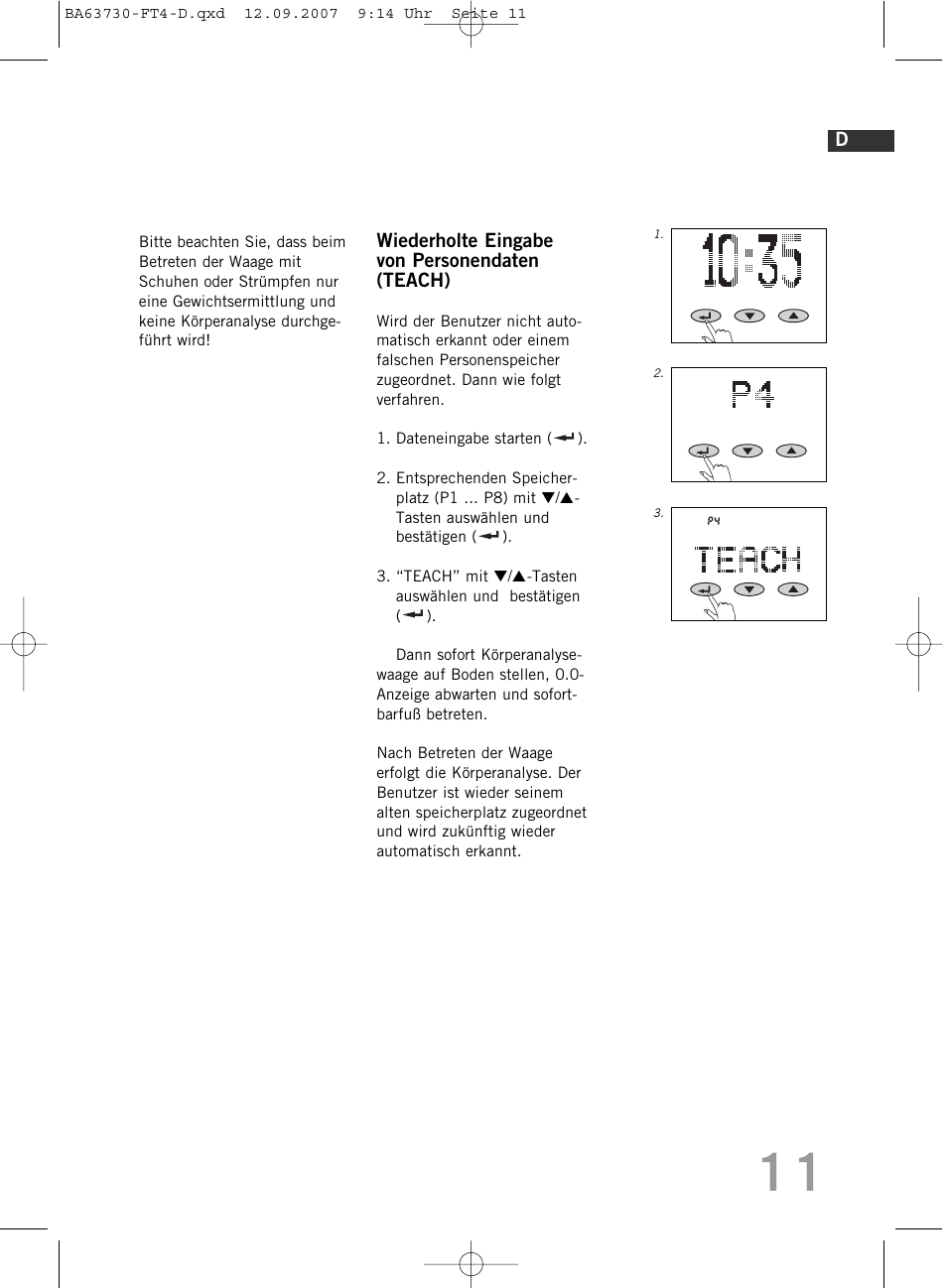 SOEHNLE Body Balance Slim Design FT4 User Manual | Page 11 / 400
