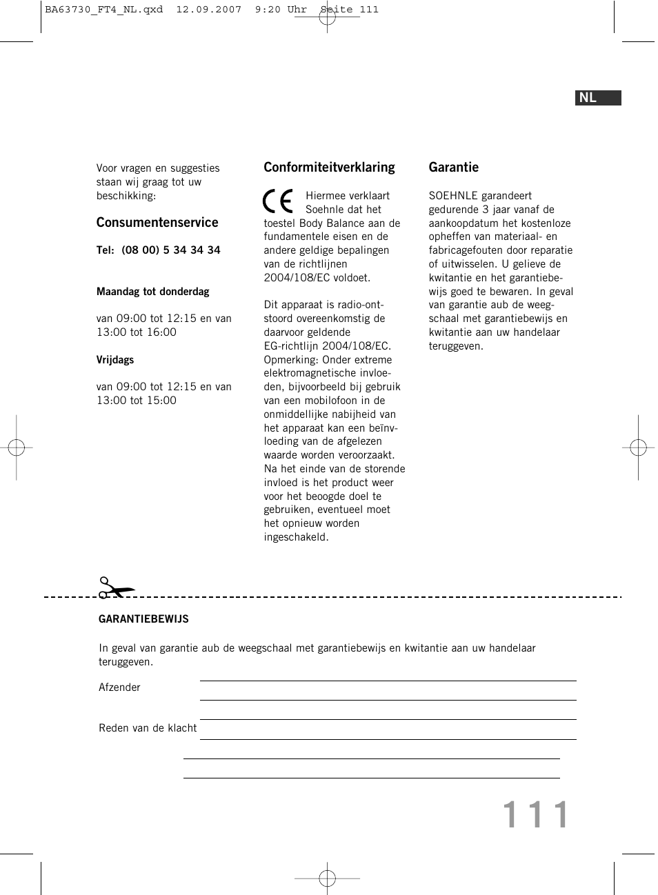 SOEHNLE Body Balance Slim Design FT4 User Manual | Page 111 / 400