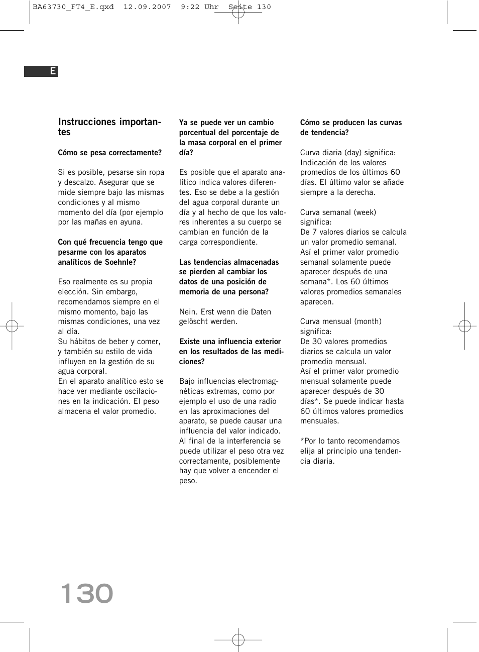 SOEHNLE Body Balance Slim Design FT4 User Manual | Page 130 / 400