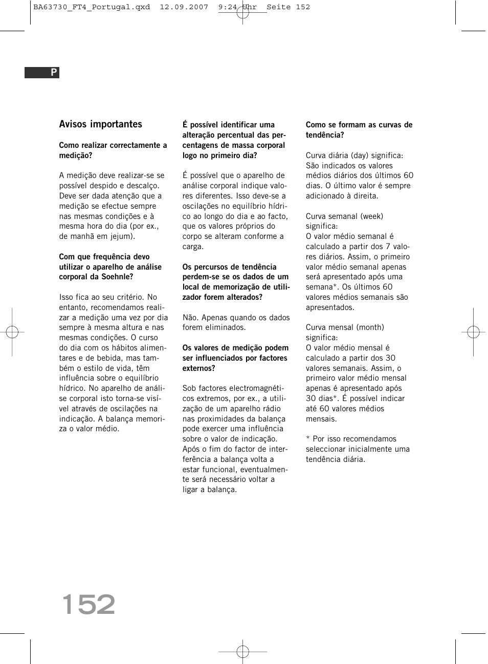 SOEHNLE Body Balance Slim Design FT4 User Manual | Page 152 / 400