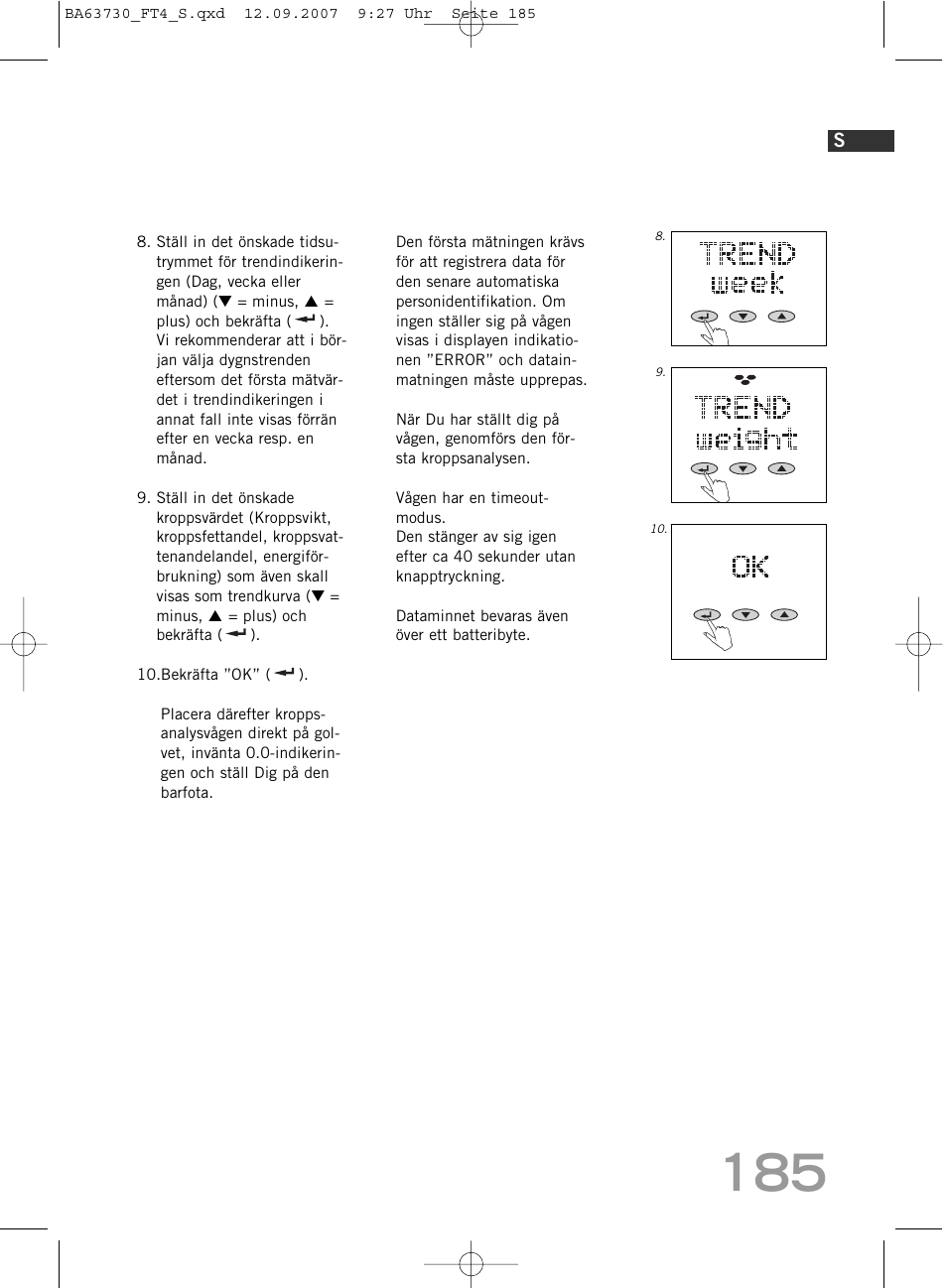 SOEHNLE Body Balance Slim Design FT4 User Manual | Page 185 / 400