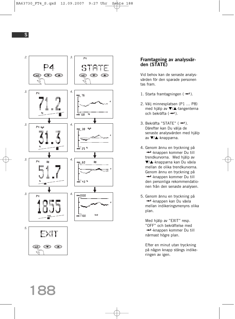 Framtagning av analysvär- den (state) | SOEHNLE Body Balance Slim Design FT4 User Manual | Page 188 / 400