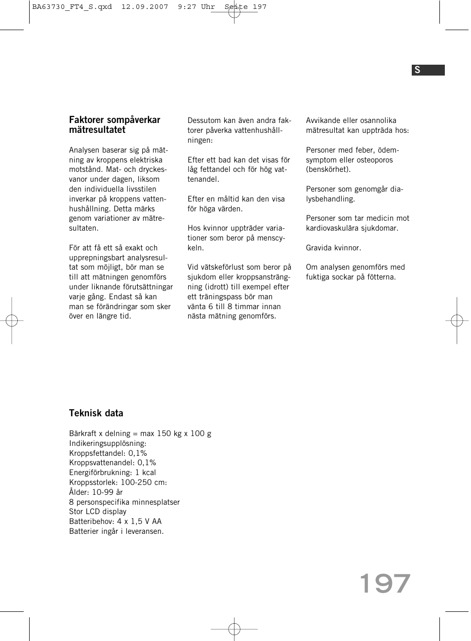 SOEHNLE Body Balance Slim Design FT4 User Manual | Page 197 / 400