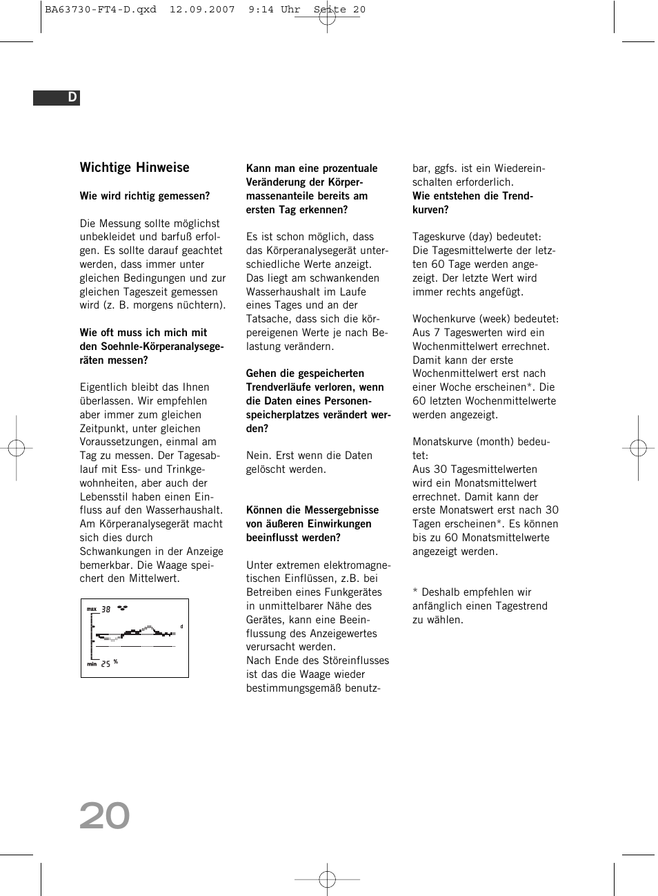 SOEHNLE Body Balance Slim Design FT4 User Manual | Page 20 / 400