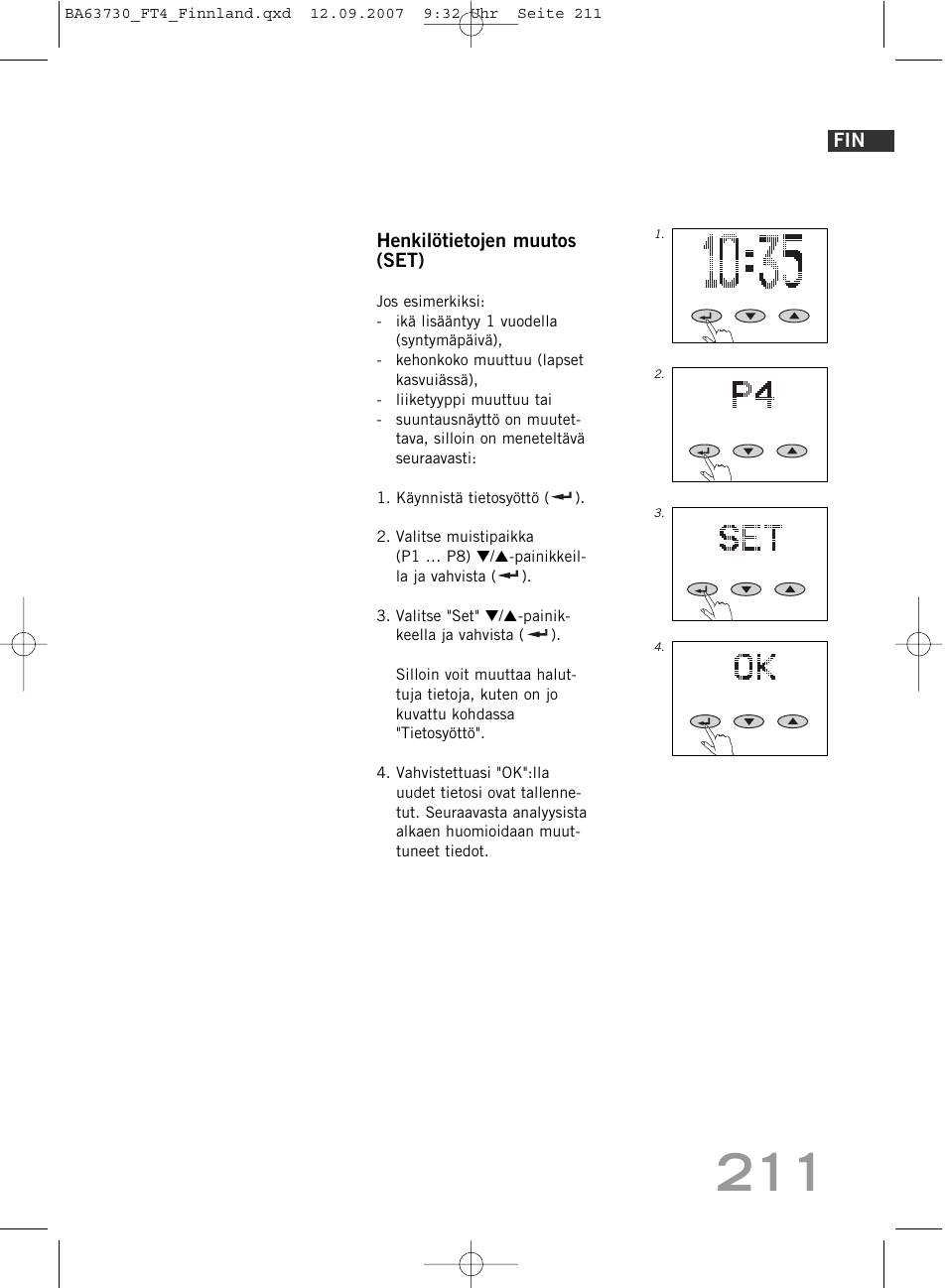 SOEHNLE Body Balance Slim Design FT4 User Manual | Page 211 / 400
