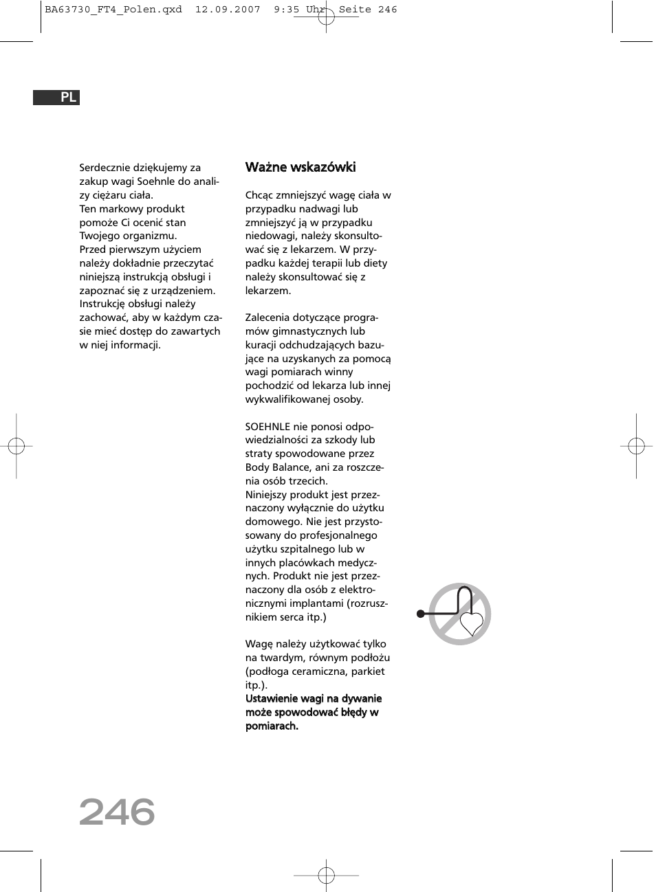SOEHNLE Body Balance Slim Design FT4 User Manual | Page 246 / 400