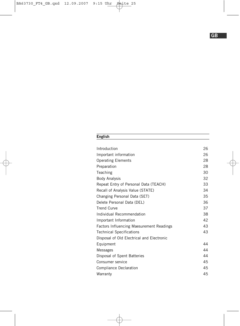 SOEHNLE Body Balance Slim Design FT4 User Manual | Page 25 / 400