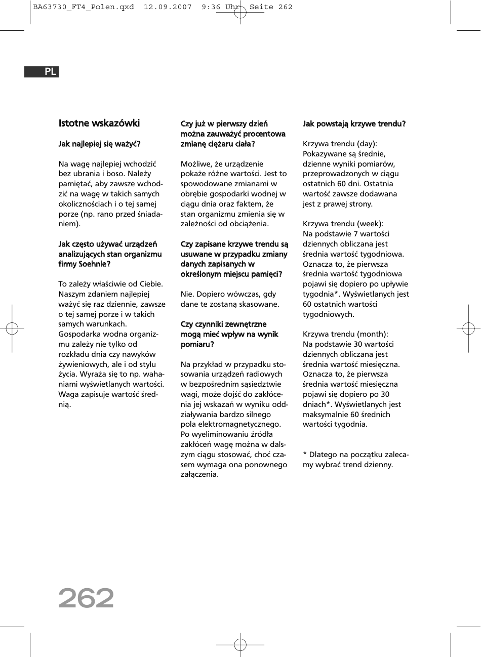 Iisstto ottn ne e w wssk ka az zó ów wk kii | SOEHNLE Body Balance Slim Design FT4 User Manual | Page 262 / 400