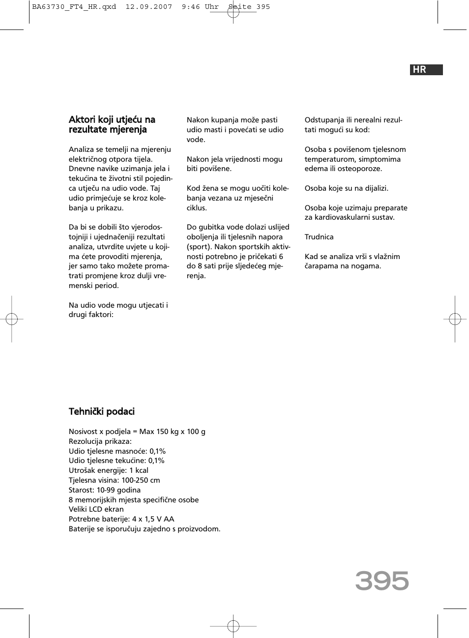 SOEHNLE Body Balance Slim Design FT4 User Manual | Page 395 / 400