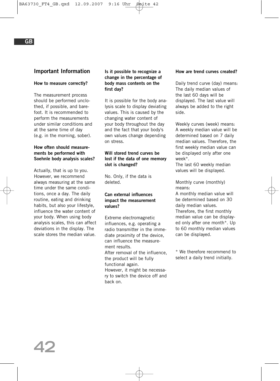 SOEHNLE Body Balance Slim Design FT4 User Manual | Page 42 / 400