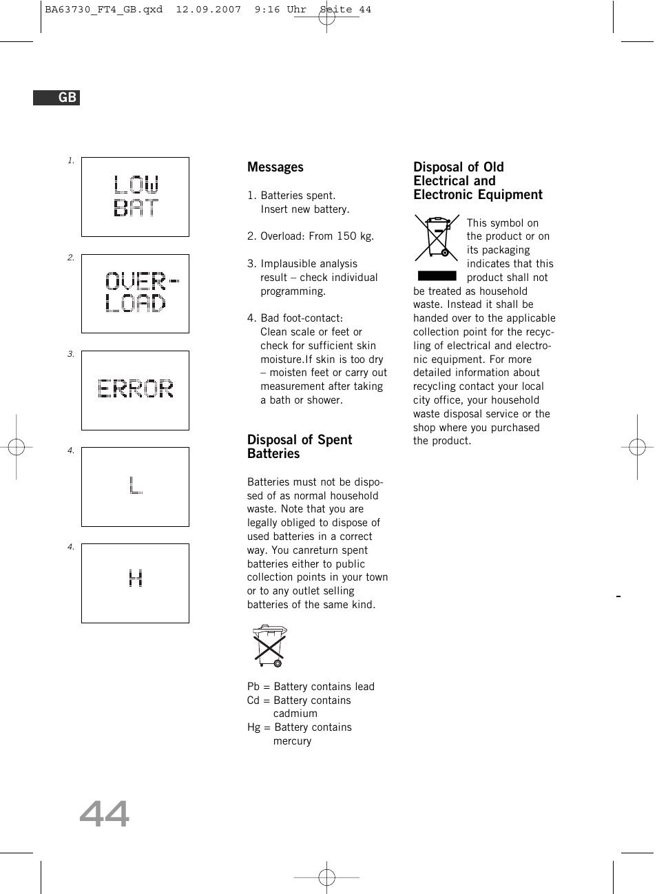 SOEHNLE Body Balance Slim Design FT4 User Manual | Page 44 / 400