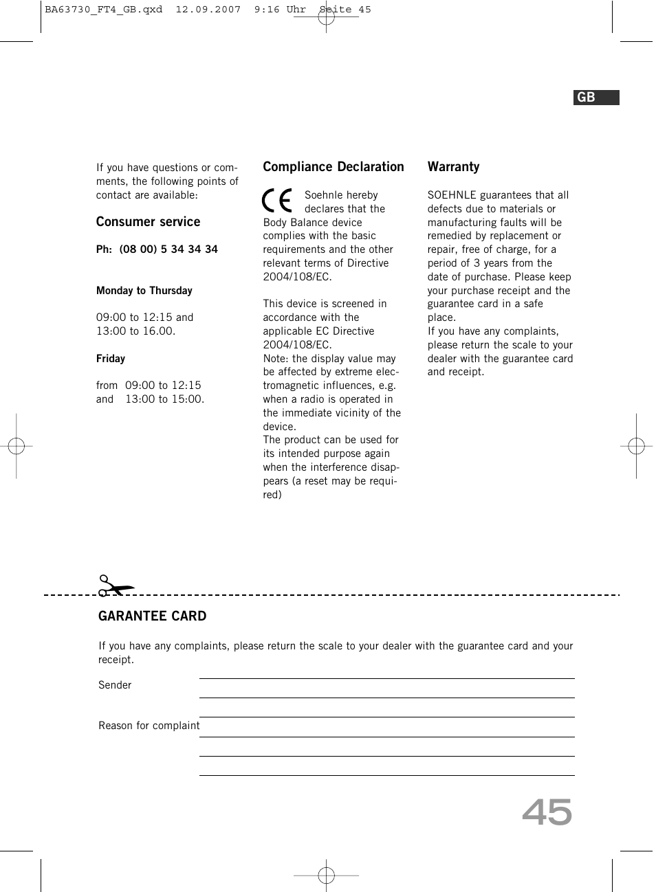 SOEHNLE Body Balance Slim Design FT4 User Manual | Page 45 / 400