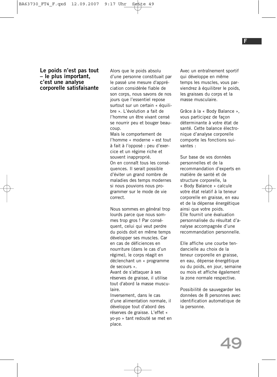 SOEHNLE Body Balance Slim Design FT4 User Manual | Page 49 / 400