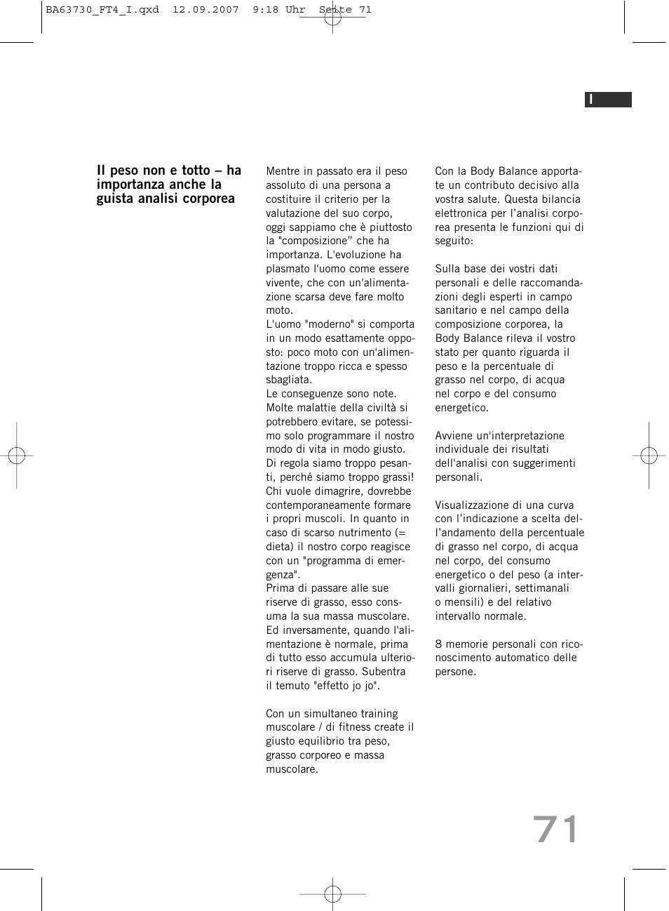 SOEHNLE Body Balance Slim Design FT4 User Manual | Page 71 / 400