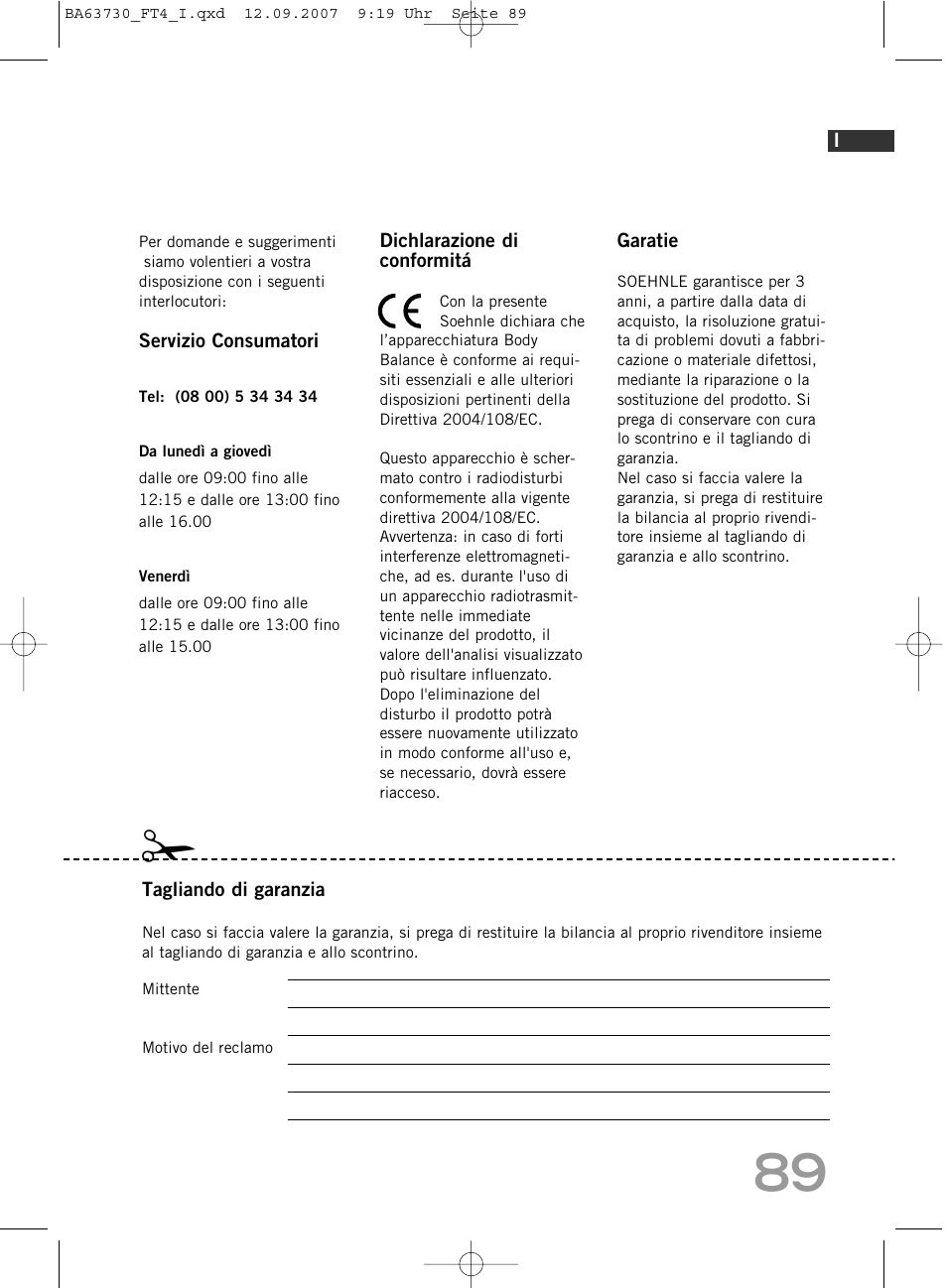 SOEHNLE Body Balance Slim Design FT4 User Manual | Page 89 / 400