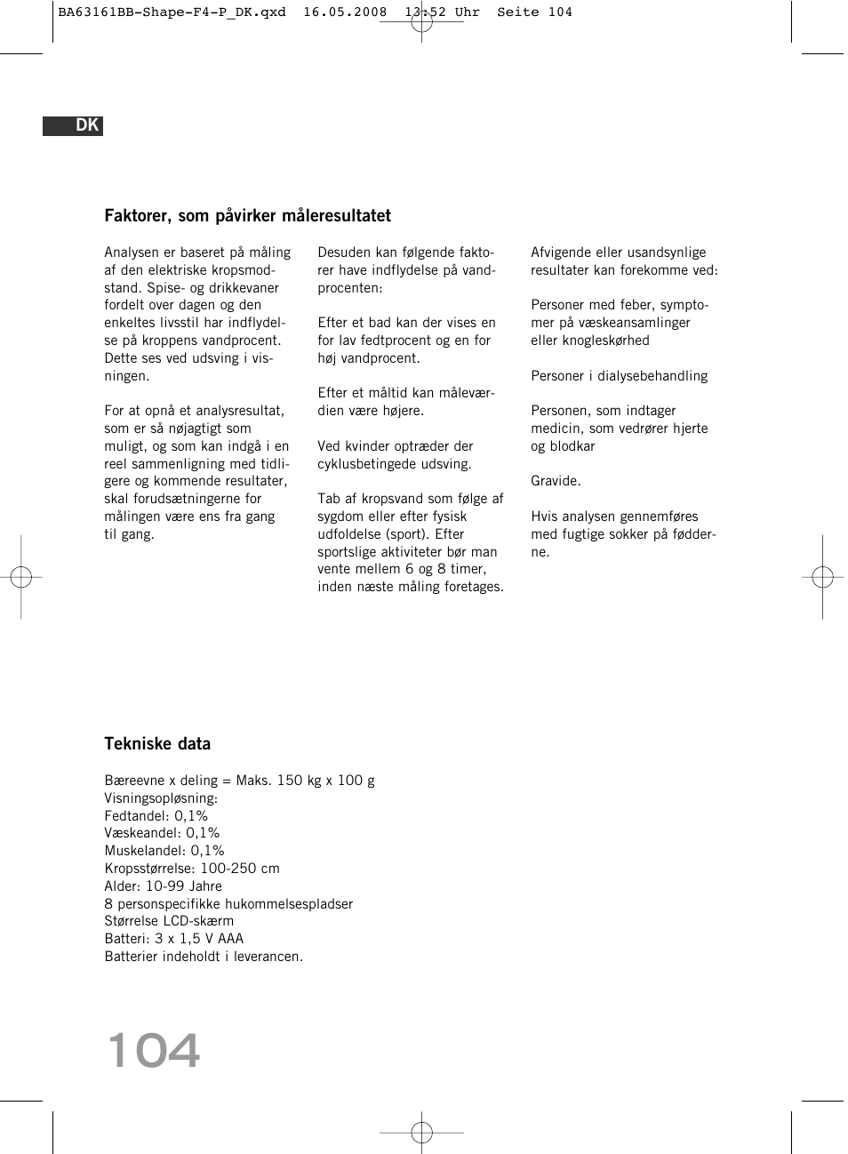 SOEHNLE Shape F4 User Manual | Page 104 / 240