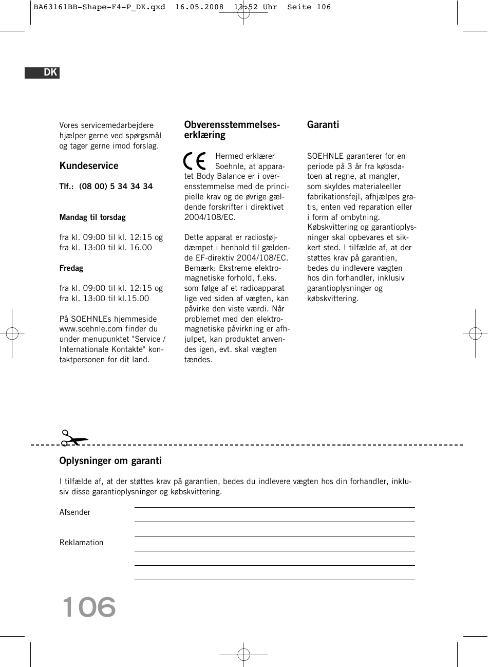 SOEHNLE Shape F4 User Manual | Page 106 / 240