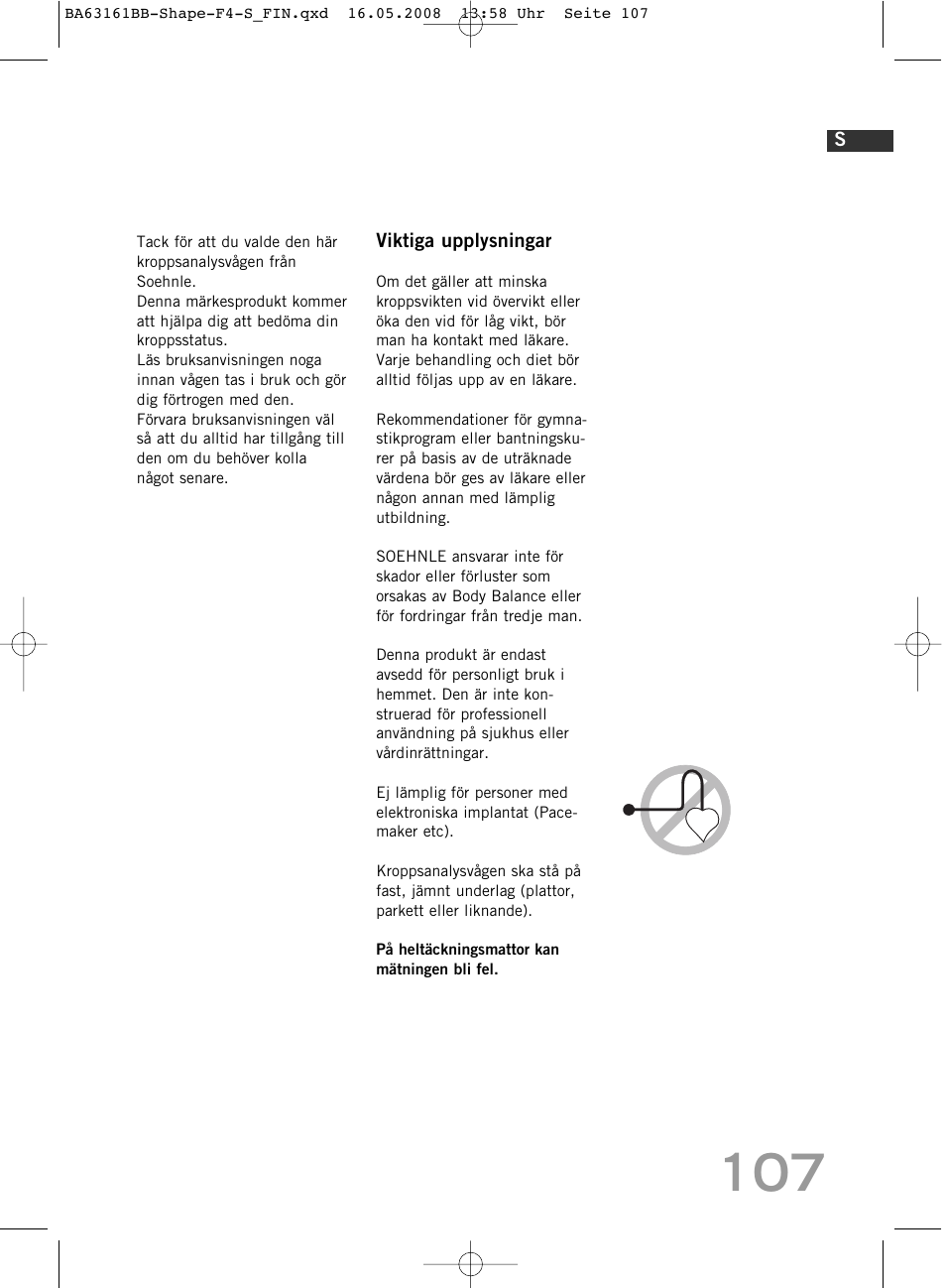 SOEHNLE Shape F4 User Manual | Page 107 / 240