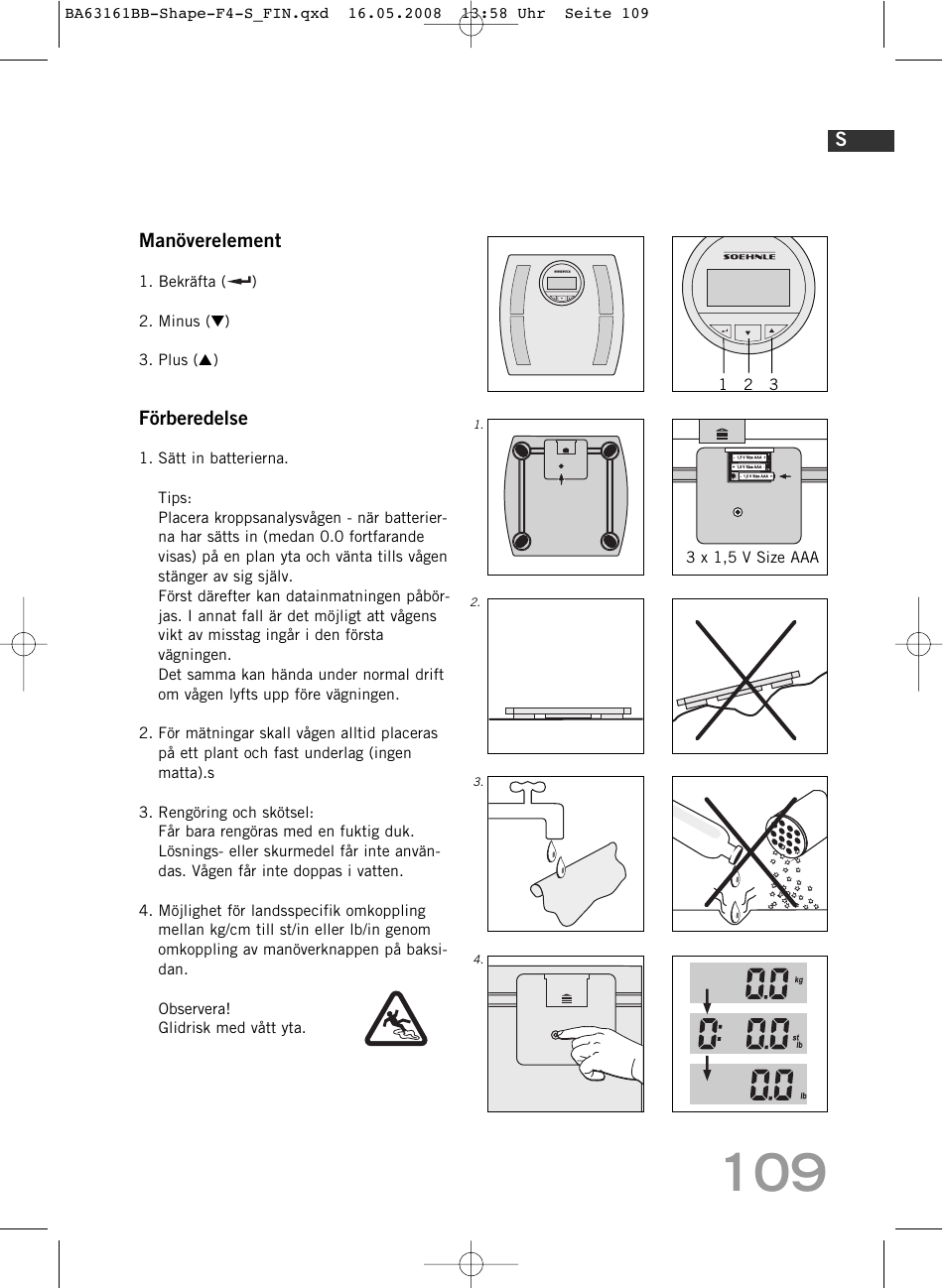 SOEHNLE Shape F4 User Manual | Page 109 / 240