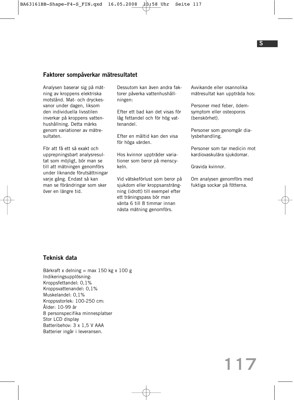 SOEHNLE Shape F4 User Manual | Page 117 / 240