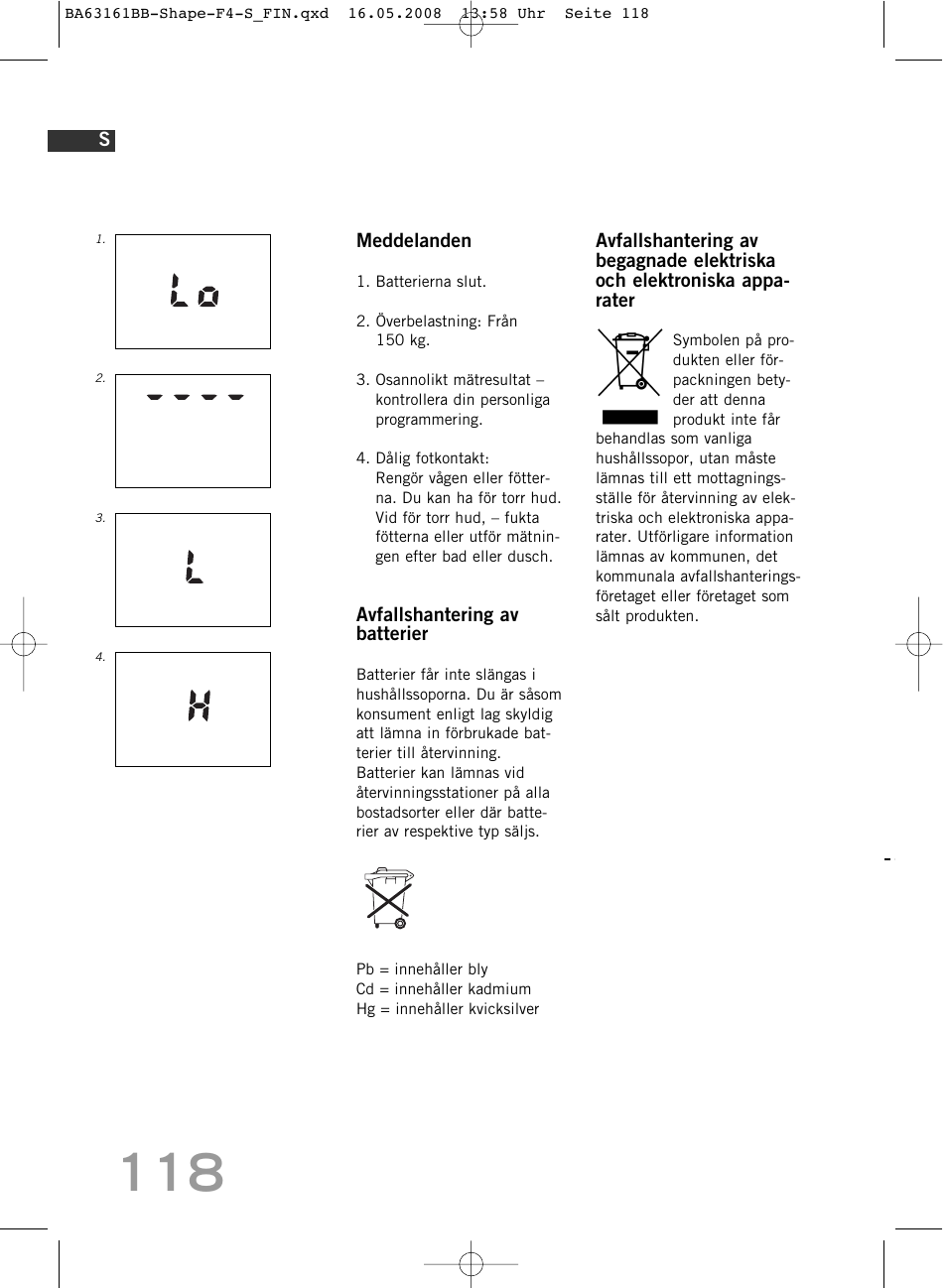 SOEHNLE Shape F4 User Manual | Page 118 / 240