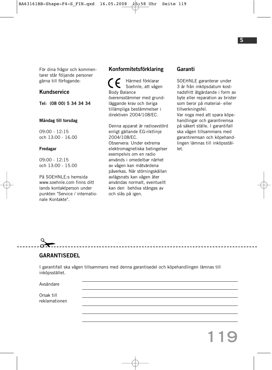 SOEHNLE Shape F4 User Manual | Page 119 / 240