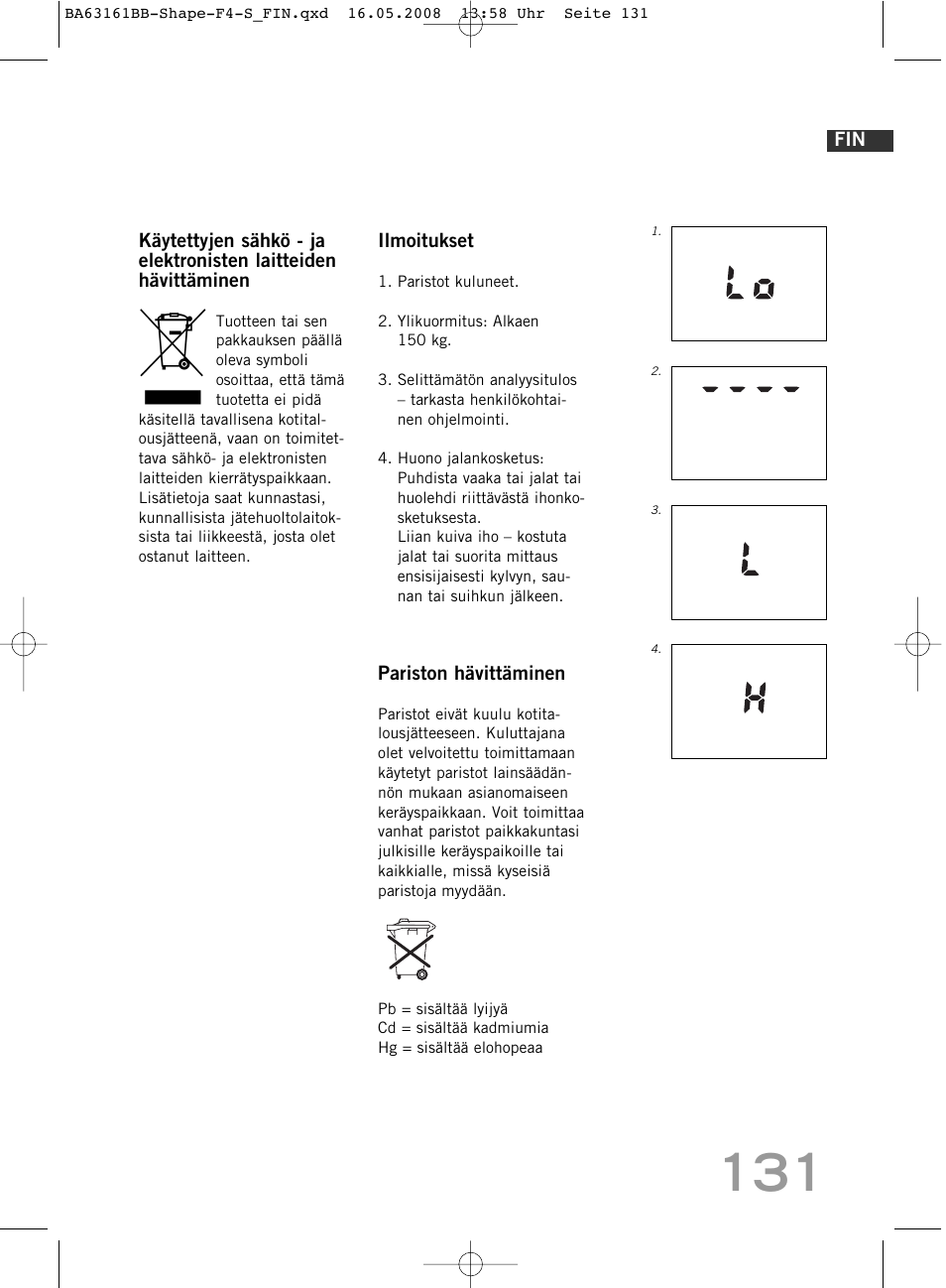 SOEHNLE Shape F4 User Manual | Page 131 / 240