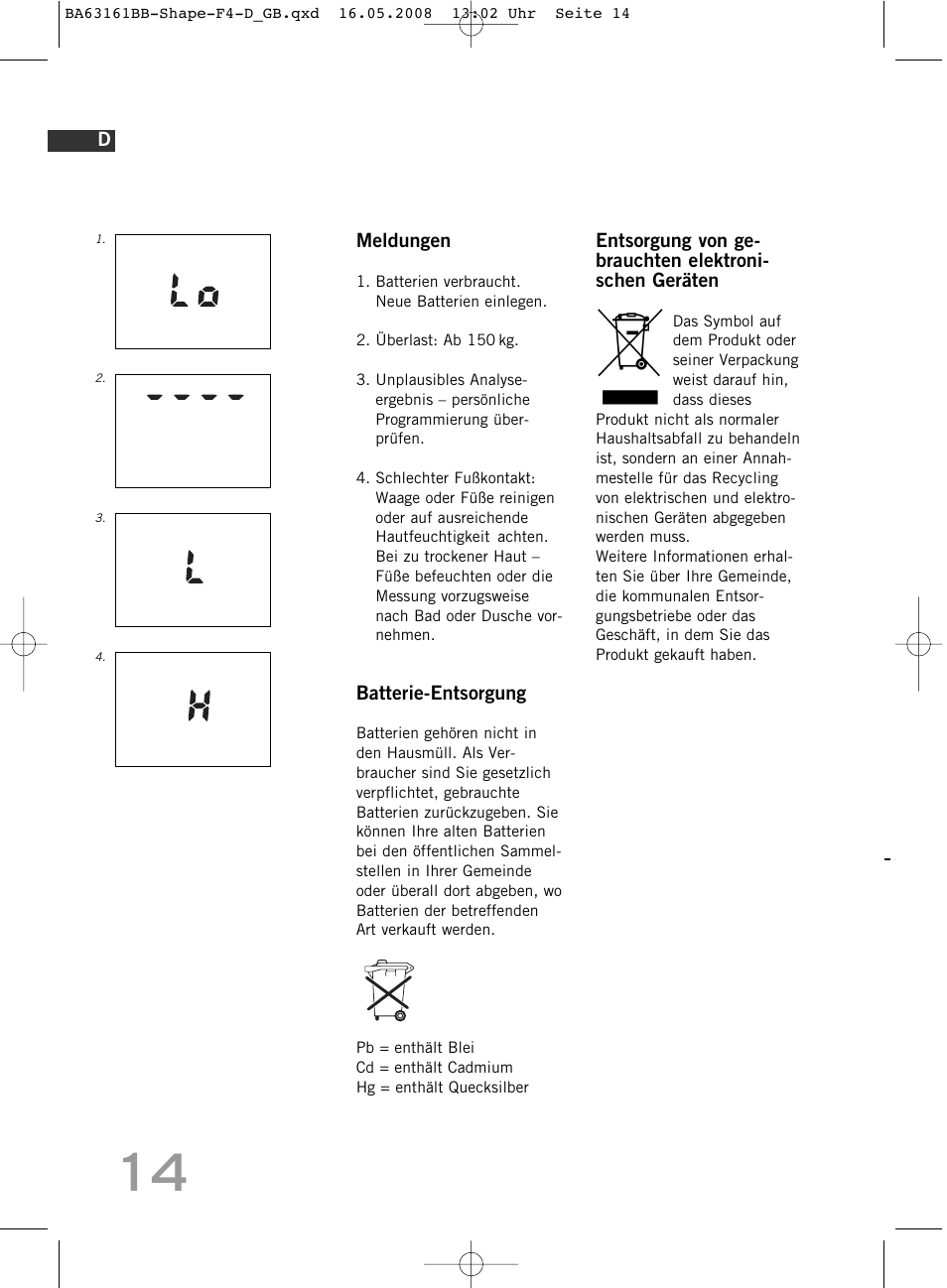 SOEHNLE Shape F4 User Manual | Page 14 / 240