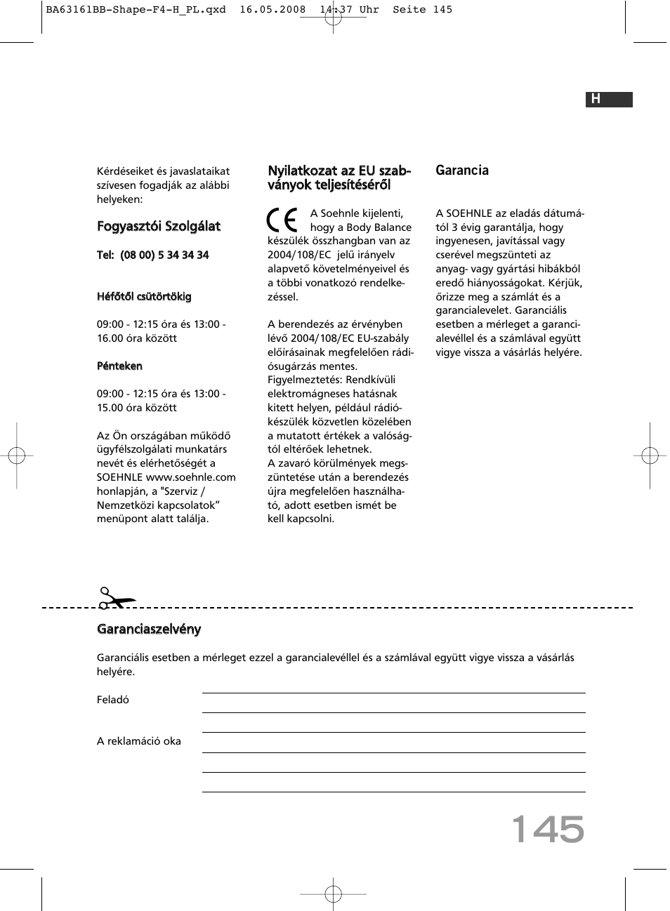 SOEHNLE Shape F4 User Manual | Page 145 / 240