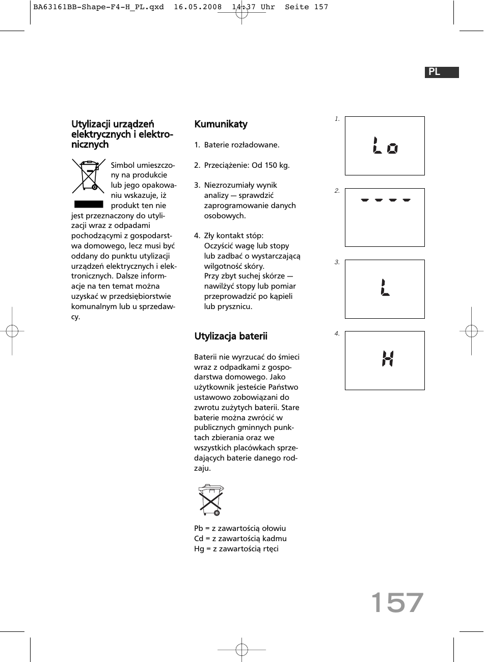 SOEHNLE Shape F4 User Manual | Page 157 / 240