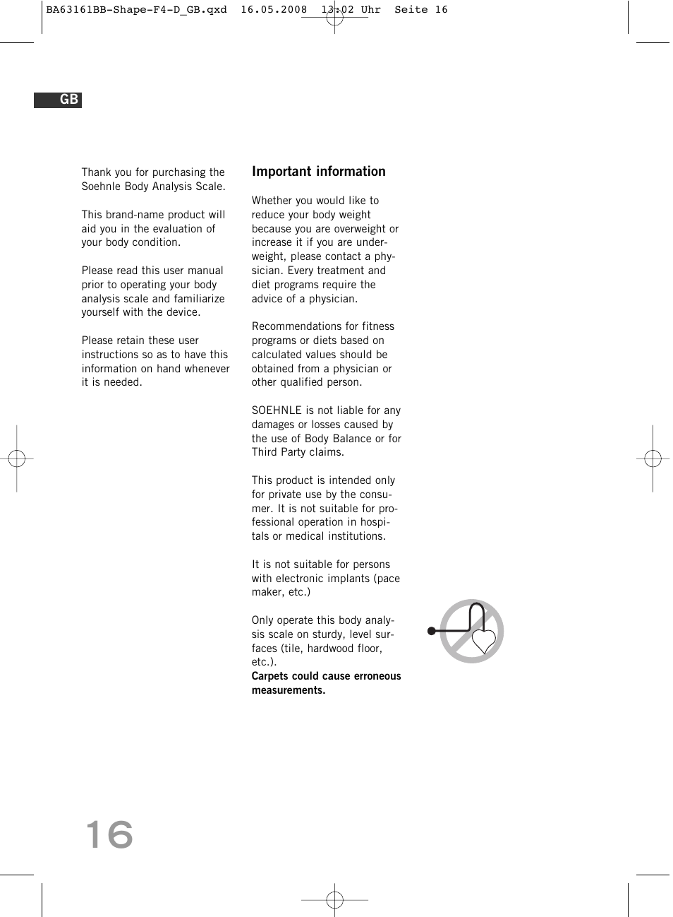 SOEHNLE Shape F4 User Manual | Page 16 / 240
