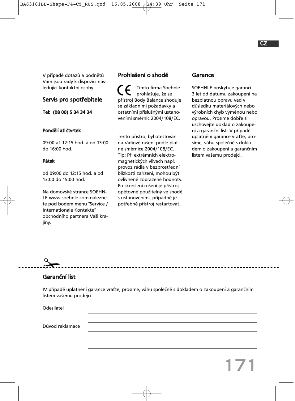 SOEHNLE Shape F4 User Manual | Page 171 / 240