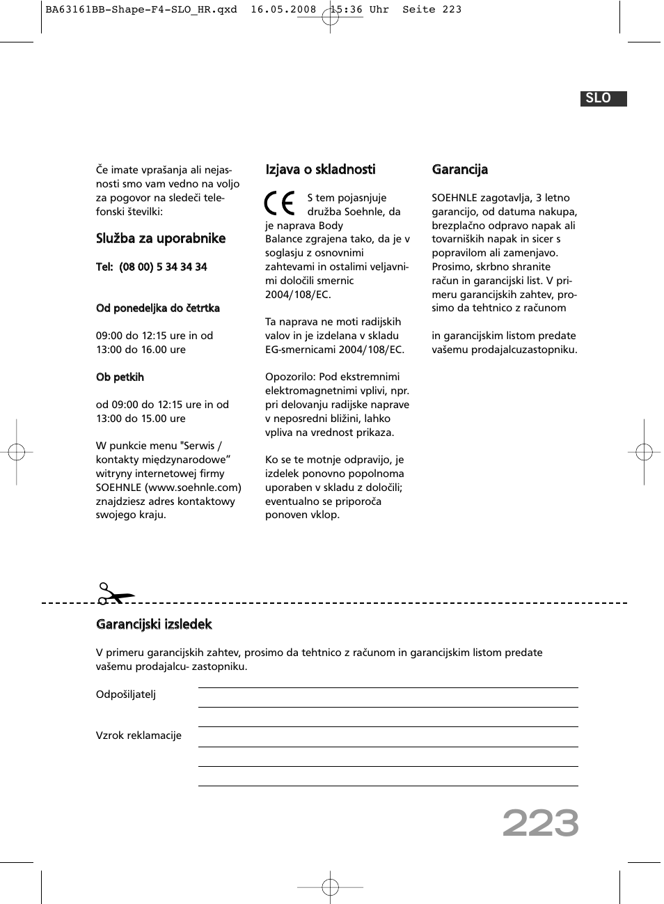 SOEHNLE Shape F4 User Manual | Page 223 / 240