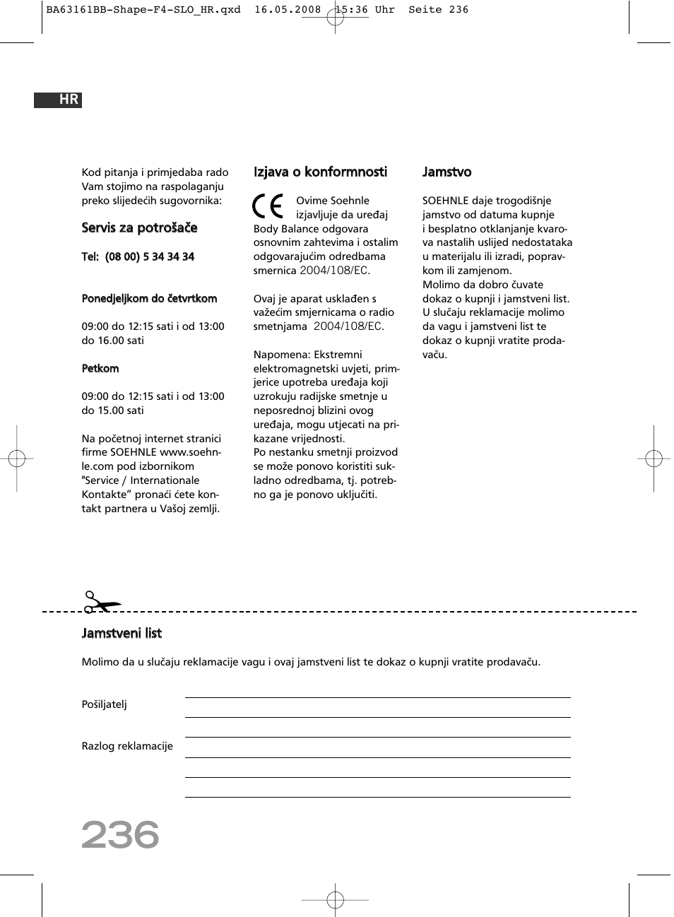 SOEHNLE Shape F4 User Manual | Page 236 / 240