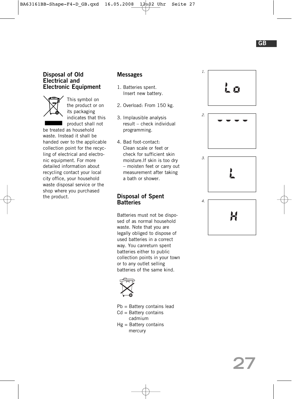 SOEHNLE Shape F4 User Manual | Page 27 / 240