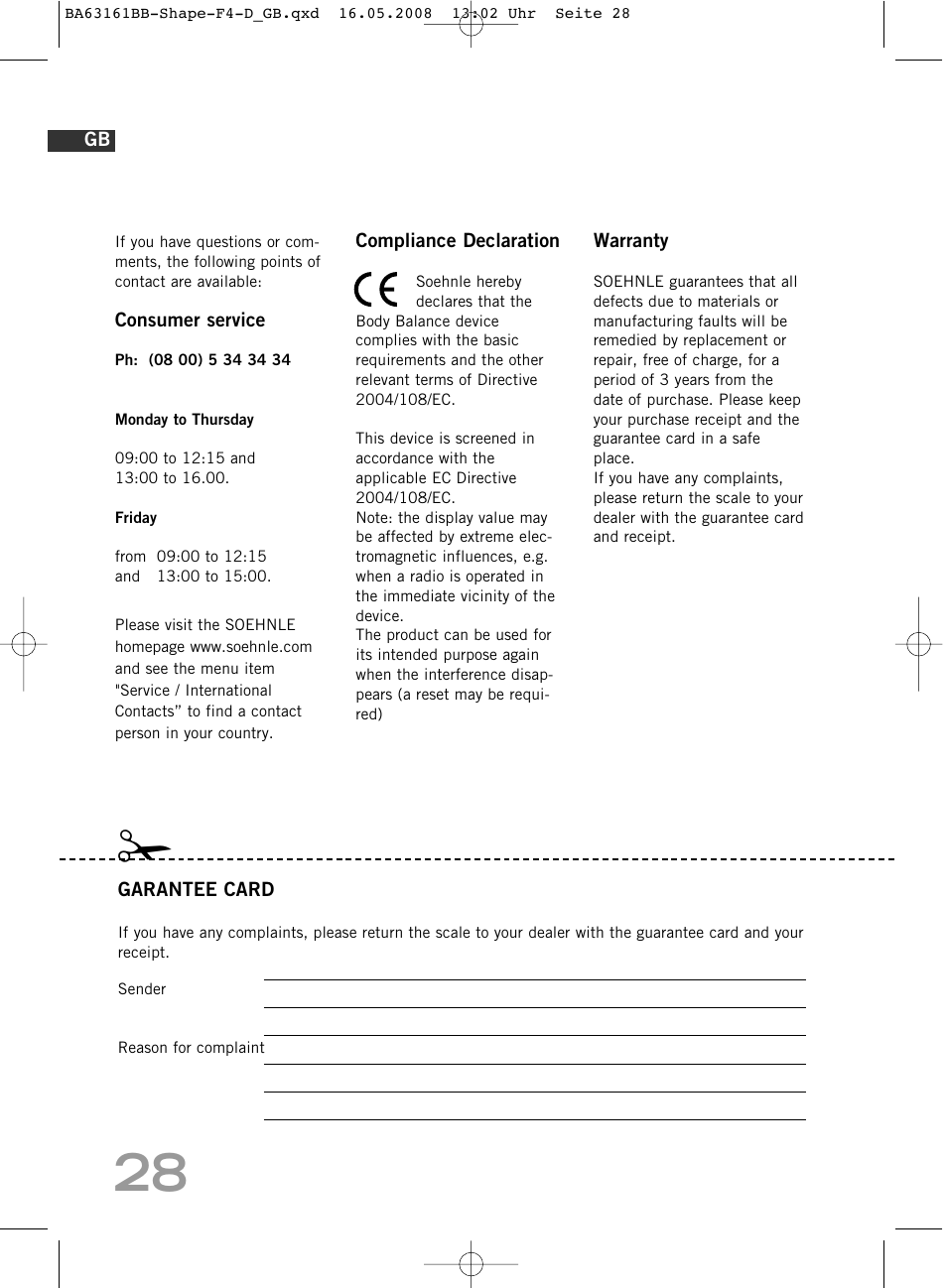 SOEHNLE Shape F4 User Manual | Page 28 / 240