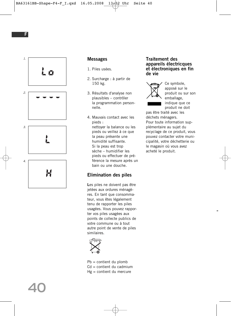 SOEHNLE Shape F4 User Manual | Page 40 / 240