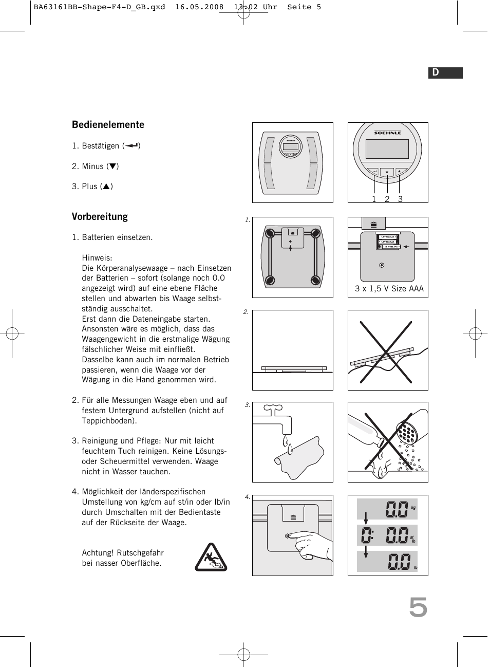 SOEHNLE Shape F4 User Manual | Page 5 / 240