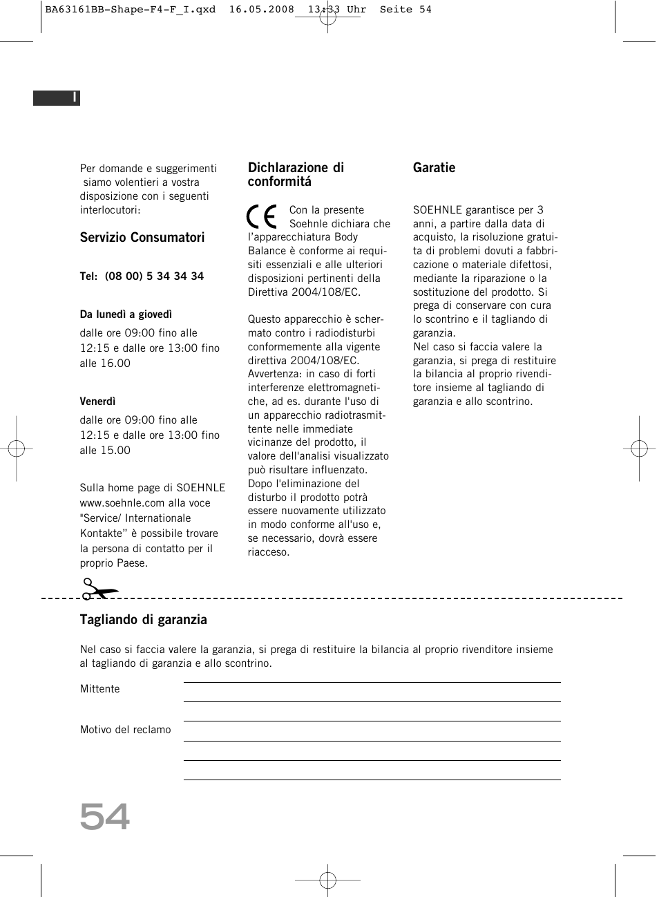 SOEHNLE Shape F4 User Manual | Page 54 / 240