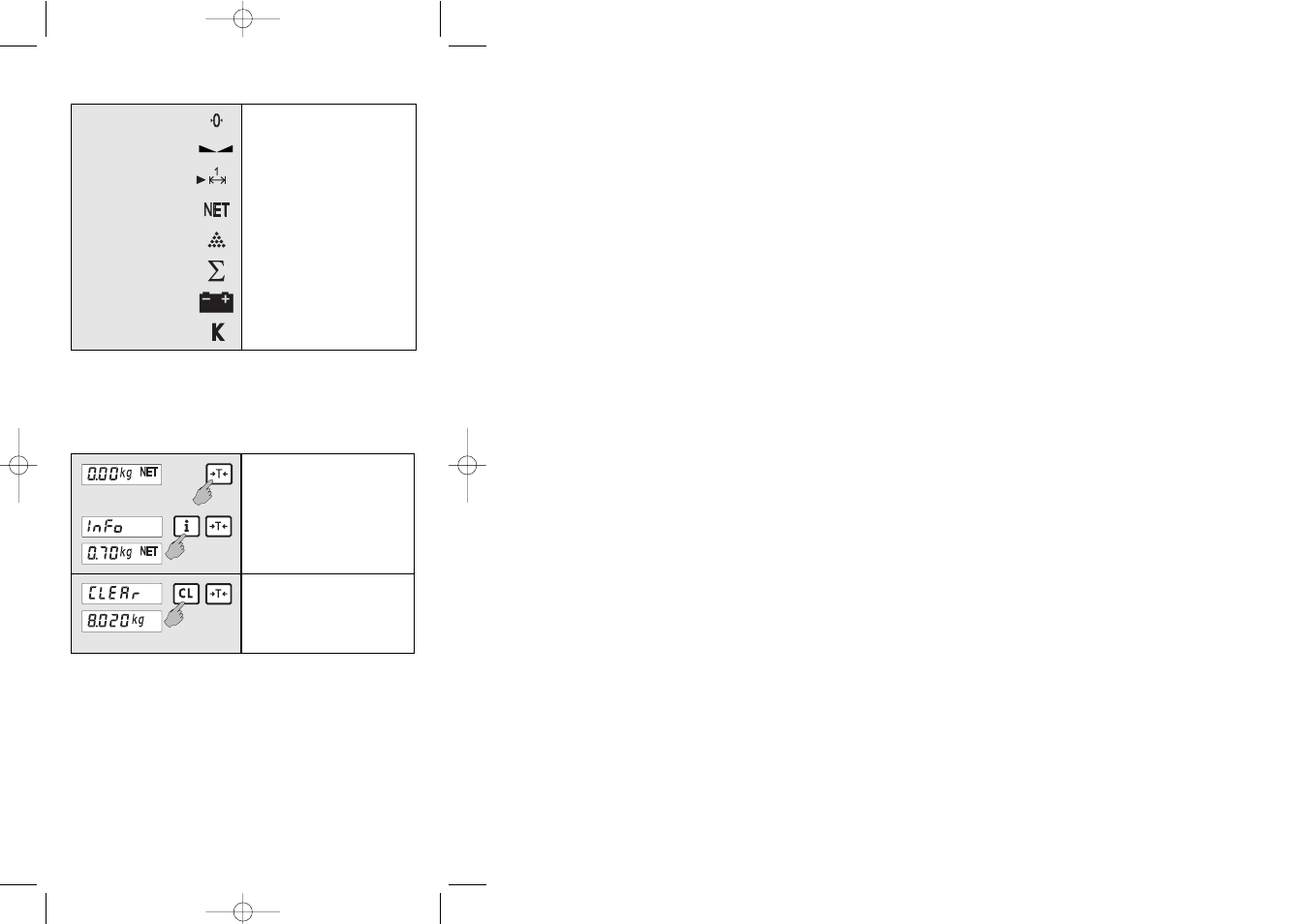 Display symbols, Weighing with tare | SOEHNLE CWC 7746 User Manual | Page 18 / 38