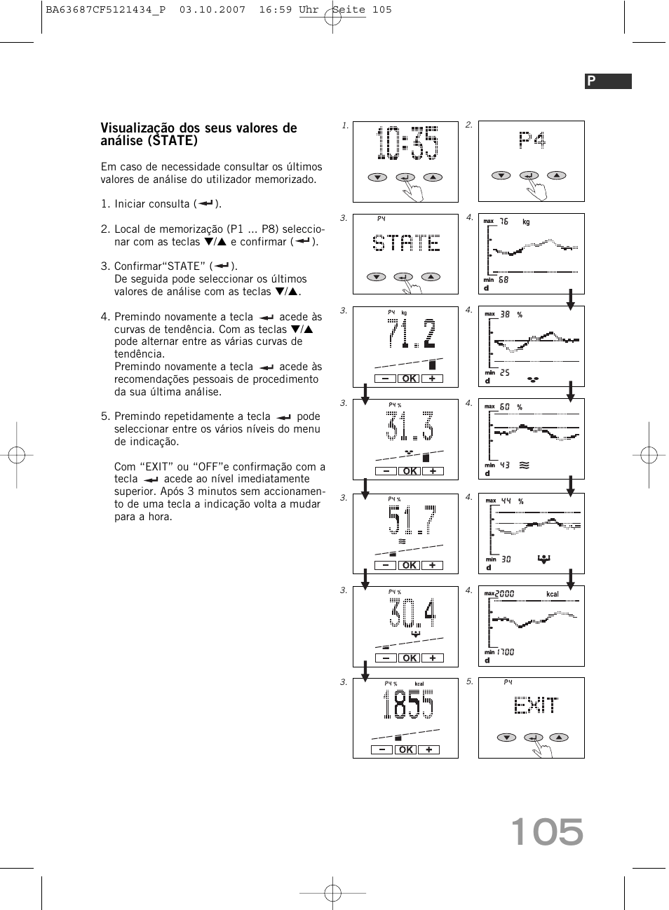 Visualização dos seus valores de análise (state) | SOEHNLE Body Balance Slim F5 User Manual | Page 105 / 292