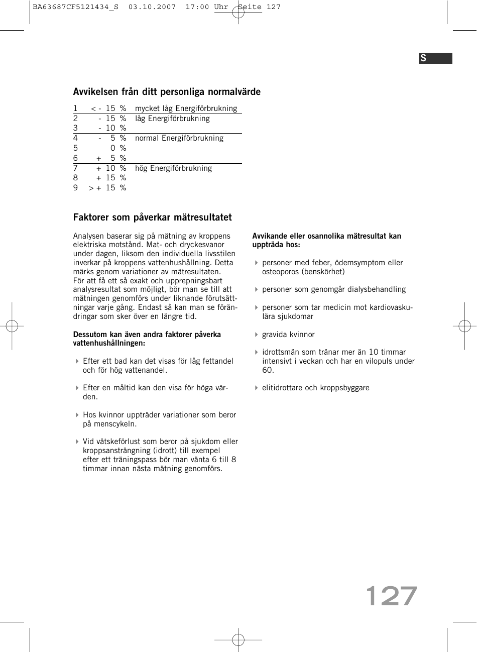 SOEHNLE Body Balance Slim F5 User Manual | Page 127 / 292