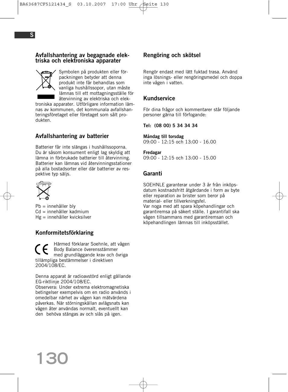 SOEHNLE Body Balance Slim F5 User Manual | Page 130 / 292