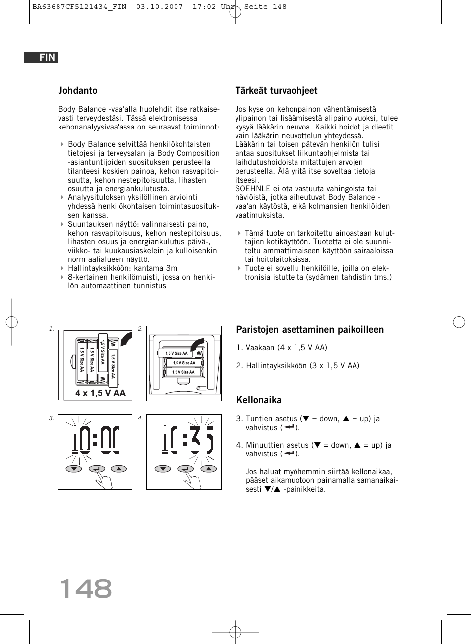 SOEHNLE Body Balance Slim F5 User Manual | Page 148 / 292