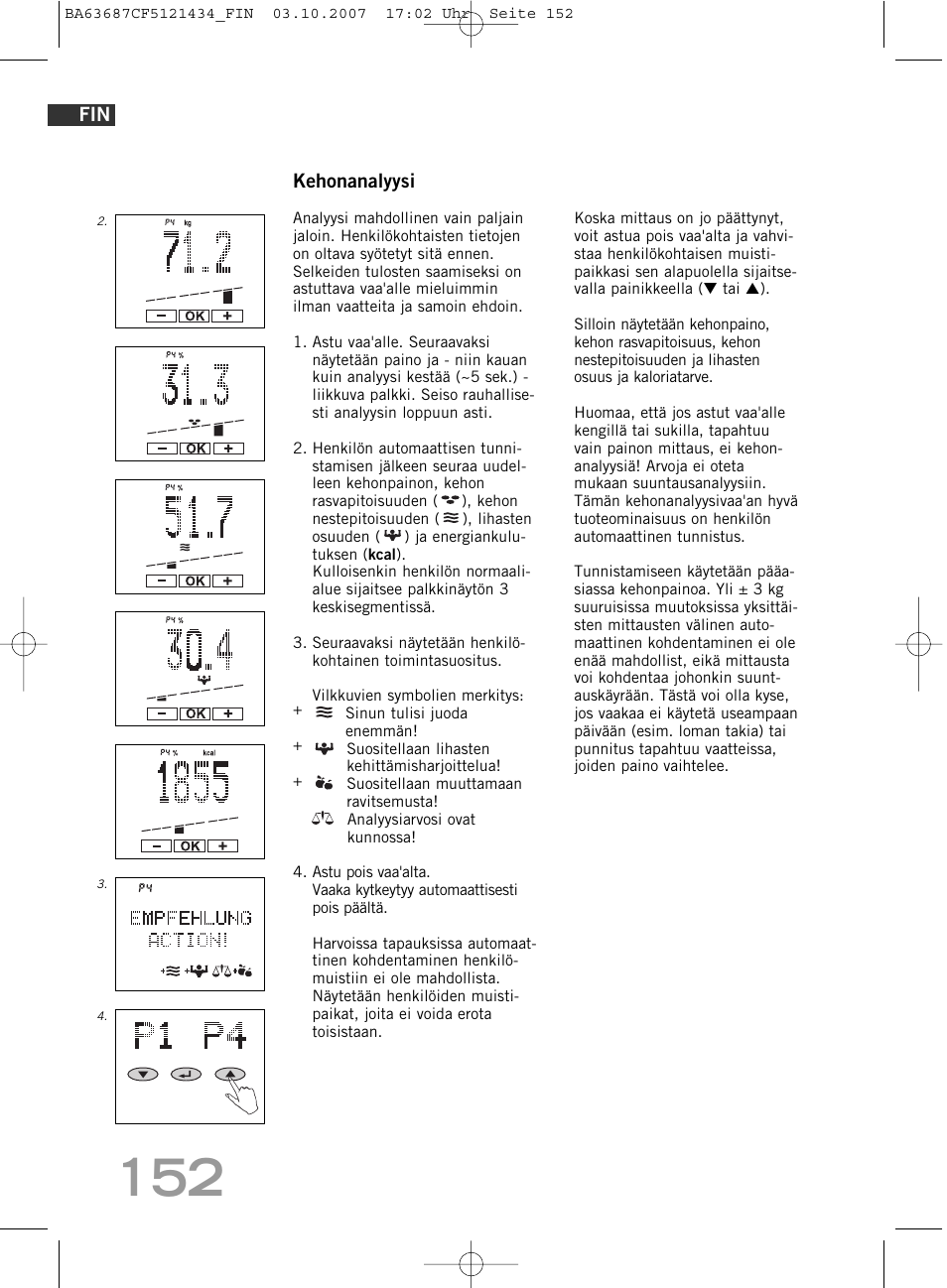 SOEHNLE Body Balance Slim F5 User Manual | Page 152 / 292