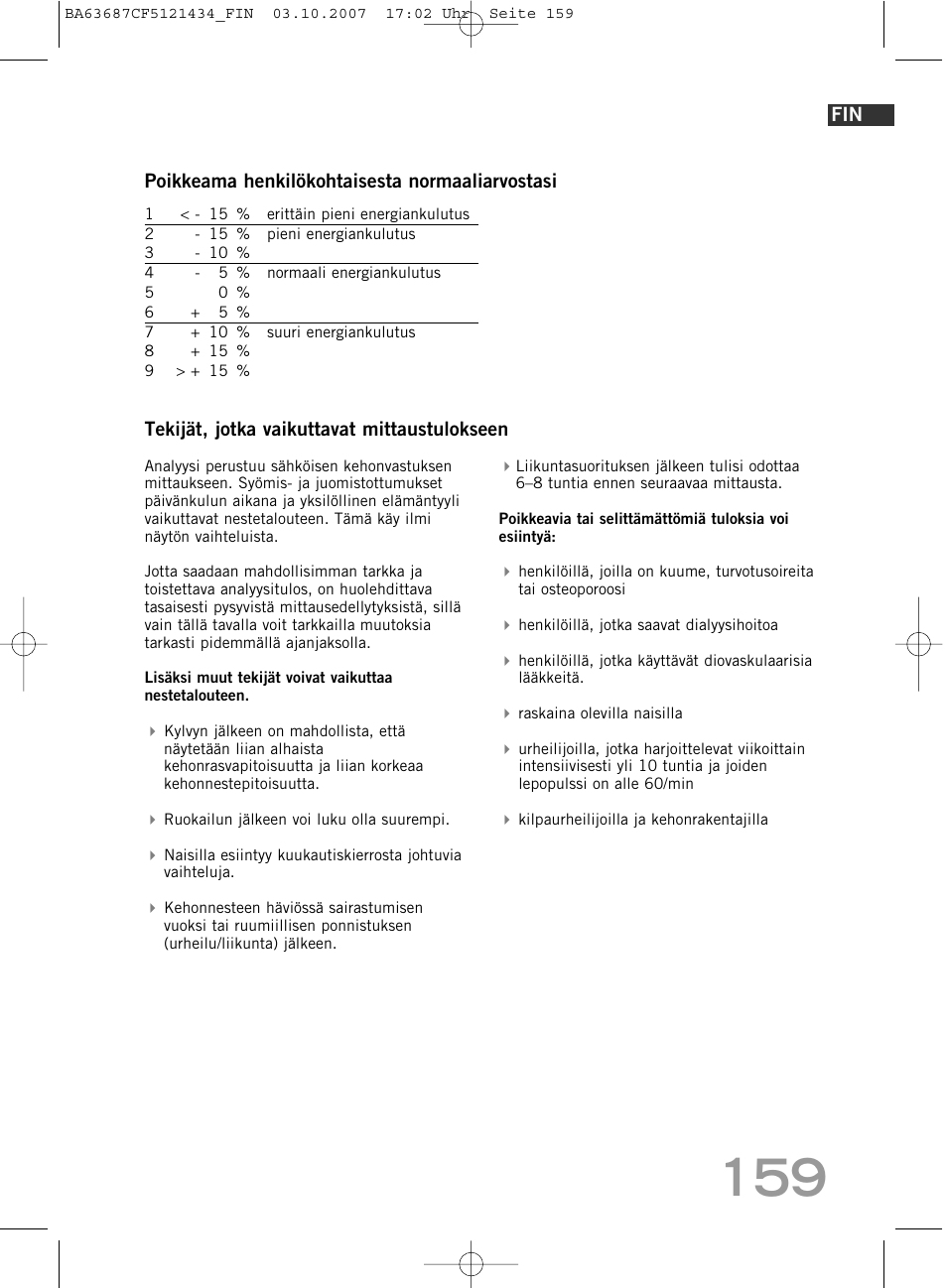 SOEHNLE Body Balance Slim F5 User Manual | Page 159 / 292