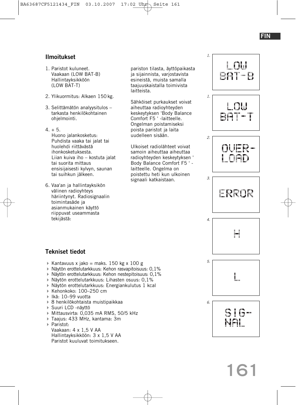 SOEHNLE Body Balance Slim F5 User Manual | Page 161 / 292