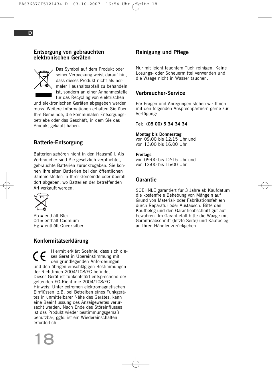SOEHNLE Body Balance Slim F5 User Manual | Page 18 / 292